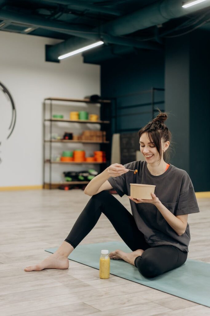 Woman Eating A Balanced Diet