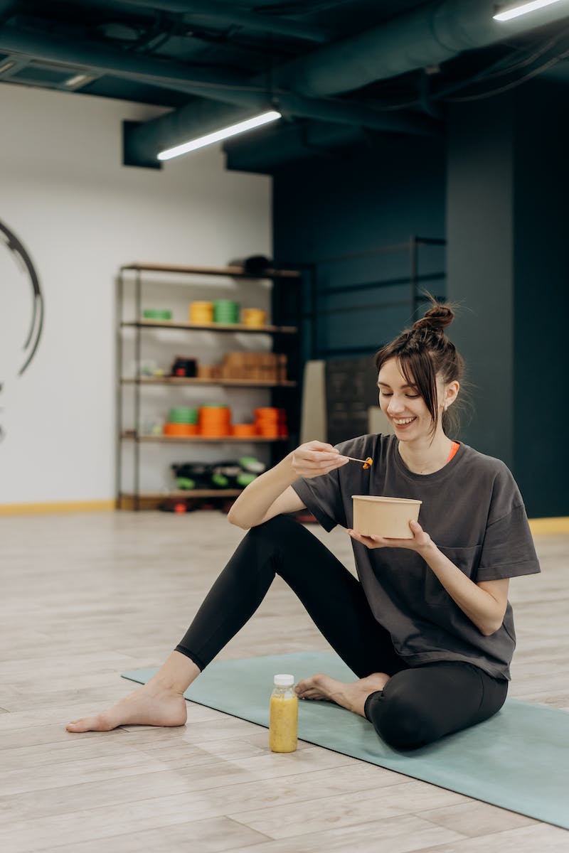 Woman Eating A Balanced Diet