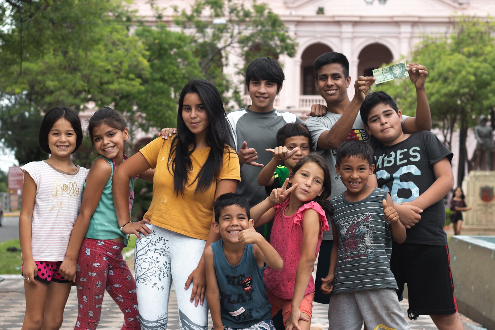 a group of children posing for a picture