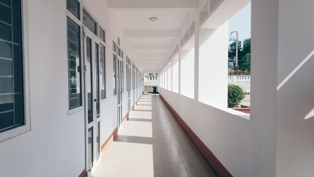 empty building hallway